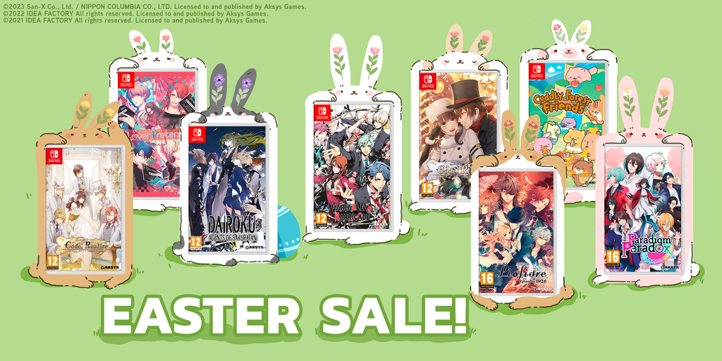 Easter Sale on the Aksys UK Online Store! Multiple otome titles on offer!